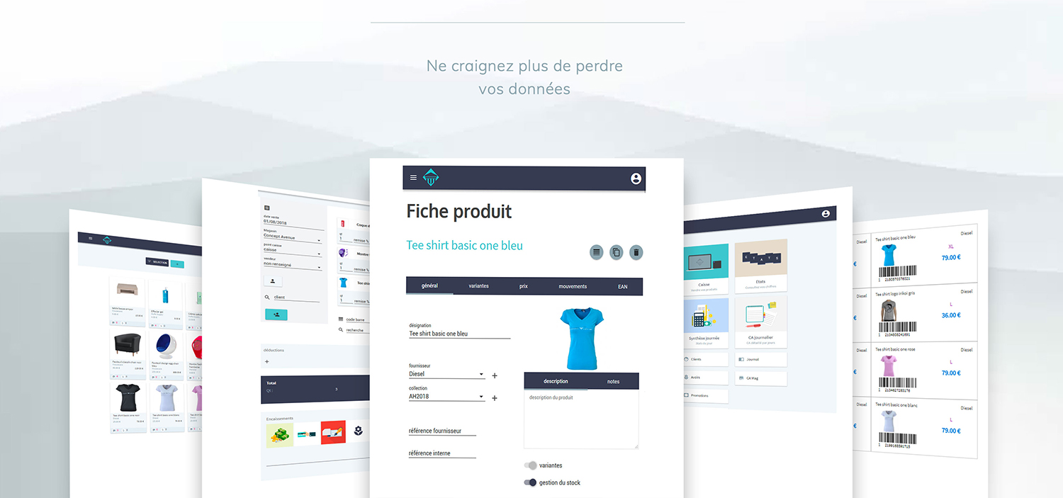 visuel de l'application de caisse enregistreuse magasin de prêt à porter