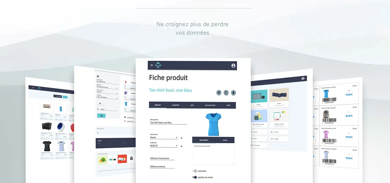 visuel de l'application de caisse enregistreuse magasin de prêt à porter